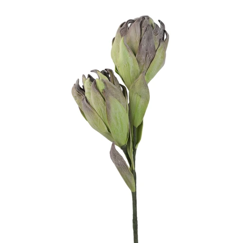 Sztuczna protea piankowa w kolorze zielonym 100 cm