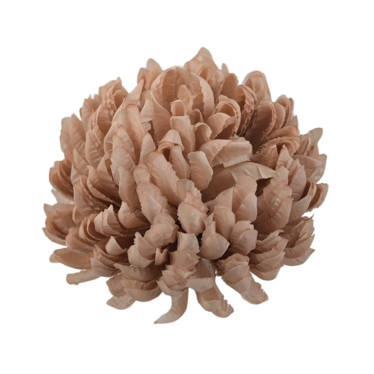 Sztuczna chryzantema ananas w kolorze brązowym 14 cm