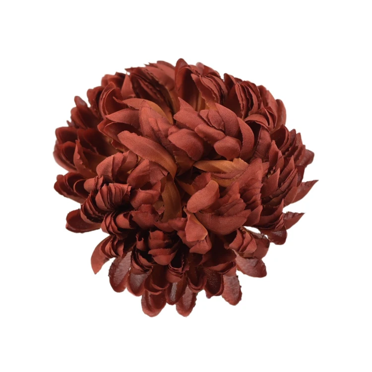 Sztuczna chryzantema ananas w kolorze ciemniej herbaty 14 cm