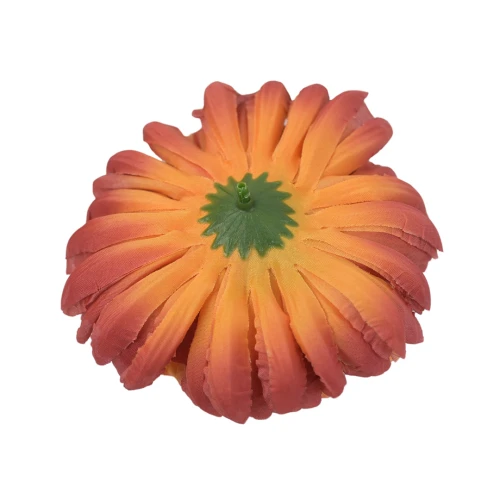 Sztuczna chryzantema ananas w kolorze pomarańczowo podpalanym 14 cm