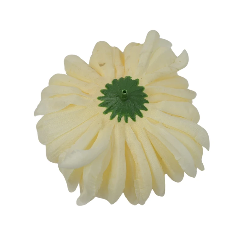 Sztuczna chryzantema ananas w kolorze budyniowym 14 cm