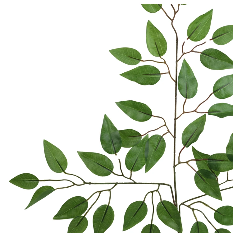 Sztuczny gumowy liść beniamin w kolorze zielonym 57 cm