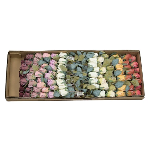 Karton róży pojedynczej mix B kolorów 50 cm