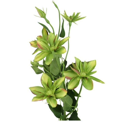 Sztuczny klematis w kolorze ciemno zielonym 86 cm