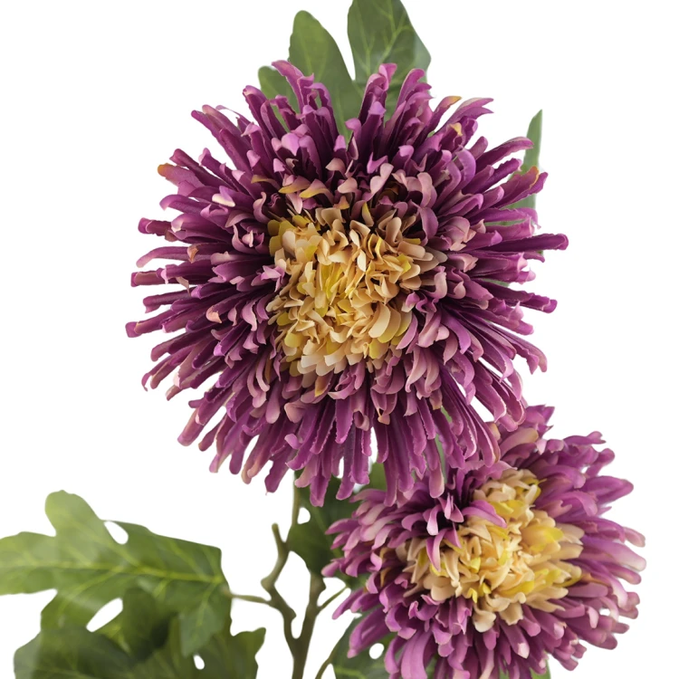Sztuczna gałązkowa chryzantema w kolorze fioletowym 90 cm