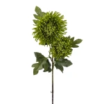Sztuczna gałązkowa chryzantema w kolorze zielonym 90 cm