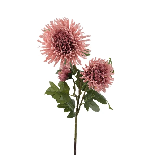 Sztuczna gałązkowa chryzantema w kolorze różowym 90 cm