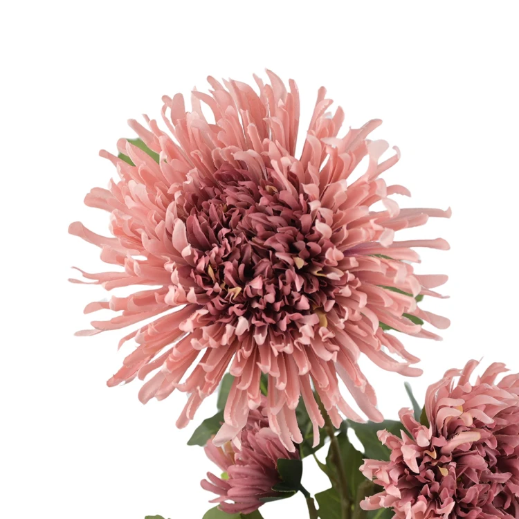 Sztuczna gałązkowa chryzantema w kolorze różowym 90 cm
