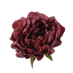 Kwiat sztuczny głowa piwonii w kolorze bordowym 18 cm
