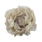Kwiat sztuczny głowa piwonii w kolorze biało/szarym 18 cm