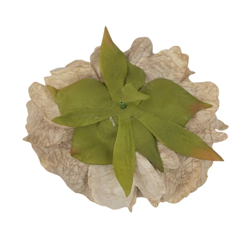 Kwiat sztuczny głowa piwonii w kolorze brązowo/szarym 18 cm