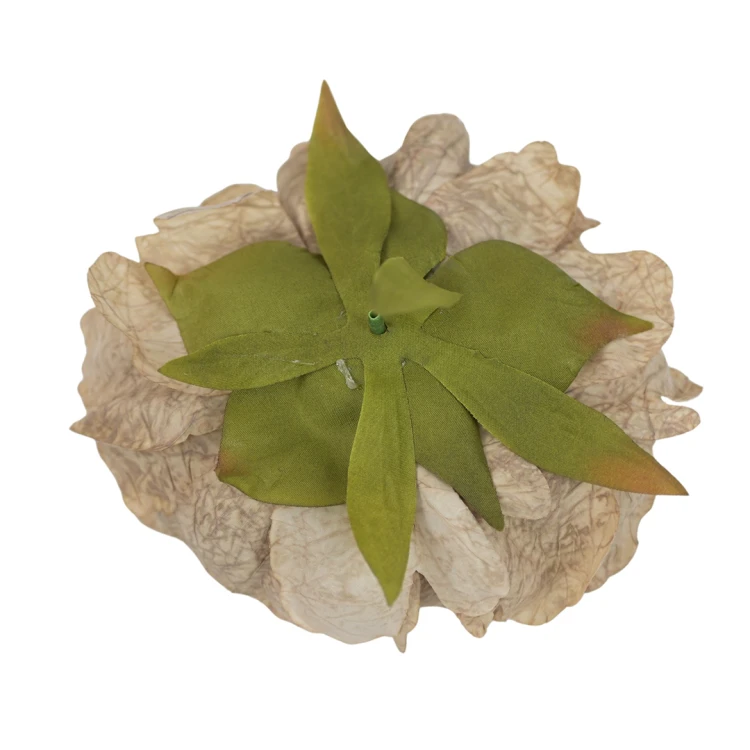 Kwiat sztuczny głowa piwonii w kolorze brązowo/szarym 18 cm