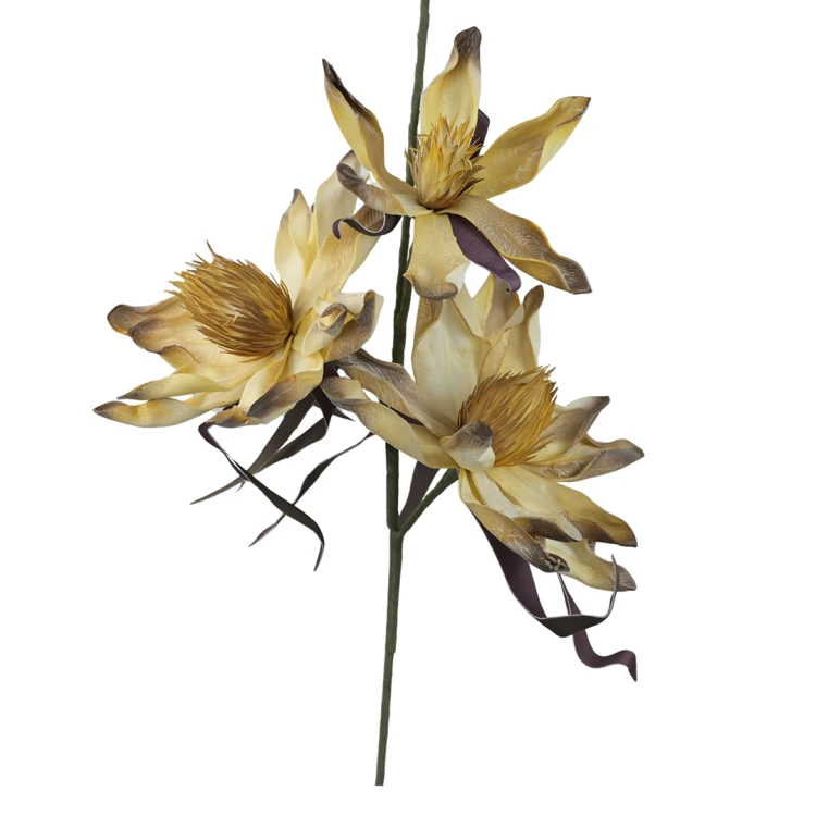 Sztuczny kwiat piankowy x3 w kolorze brzoskwiniowym 100 cm