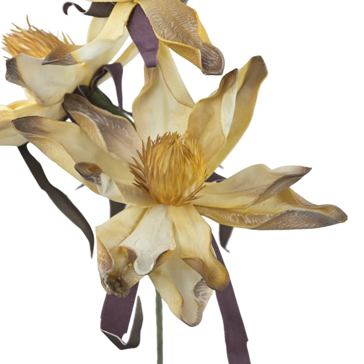 Sztuczny kwiat piankowy x3 w kolorze brzoskwiniowym 100 cm