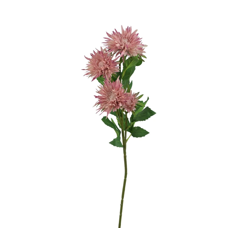 Sztuczny pojedynczy aster w kolorze brudnym różu 70 cm