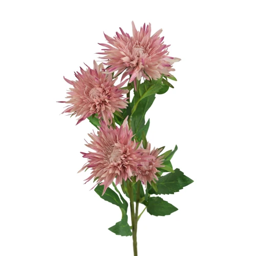 Sztuczny pojedynczy aster w kolorze brudnym różu 70 cm