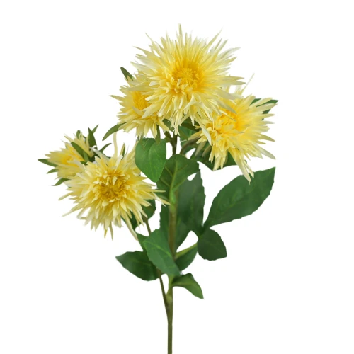Sztuczny pojedynczy aster w kolorze żółtym 70 cm