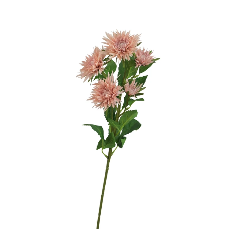 Sztuczny pojedynczy aster w kolorze orzecha laskowego 70 cm