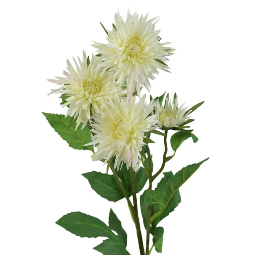 Sztuczny pojedynczy aster w kolorze białym 70 cm