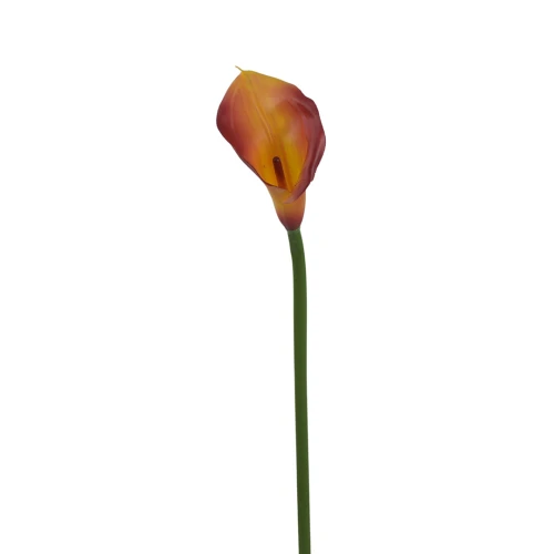 Sztuczny kwiat kalii gumowy w kolorze herbacianym 70 cm