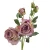 Sztuczna róża suszona gałązkowa w kolorze fioletowym 68 cm