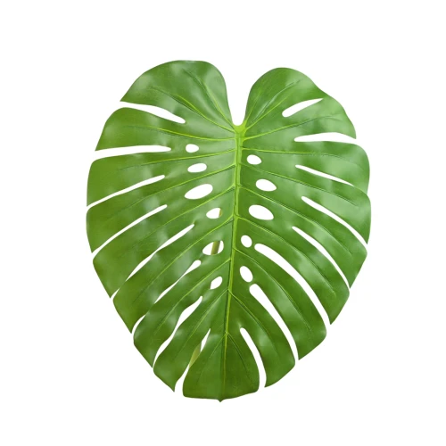 Sztuczny duży liść monstery w kolorze zielonym 120 cm