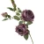 Sztuczna róża suszona gałązkowa w kolorze ciemnym fiolecie 68 cm