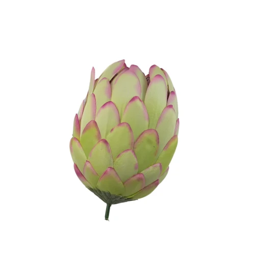 Kwiat sztuczny protea w kolorze jasno zielonym 12 cm