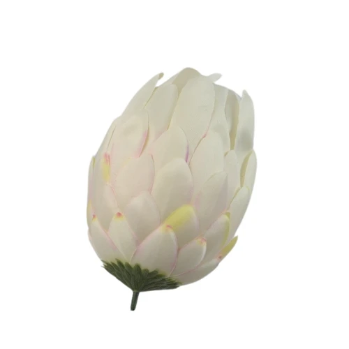 Kwiat sztuczny protea w kolorze kremowym 12 cm