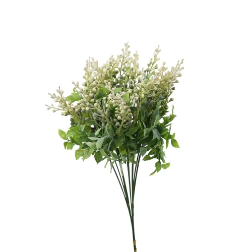 Sztuczne gałązki serduszek w kolorze białym 50 cm