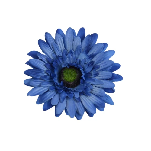 Sztuczna główka gerbery w kolorze niebieskim 9 cm