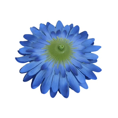 Sztuczna główka gerbery w kolorze niebieskim 9 cm