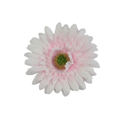 Sztuczna główka gerbery w kolorze jasno różowym 9 cm