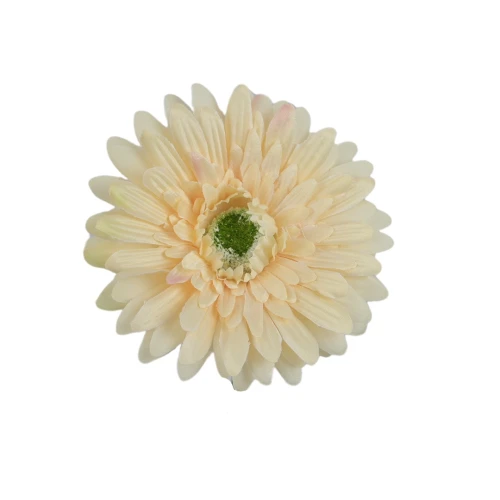Sztuczna główka gerbery w kolorze chałwy 9 cm