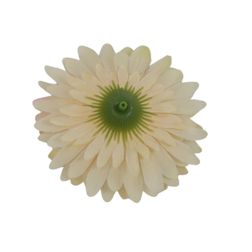 Sztuczna główka gerbery w kolorze chałwy 9 cm