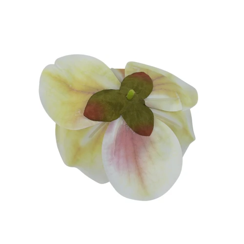 Sztuczna gumowa magnolia w kolorze kremowo/zielonym 15 cm