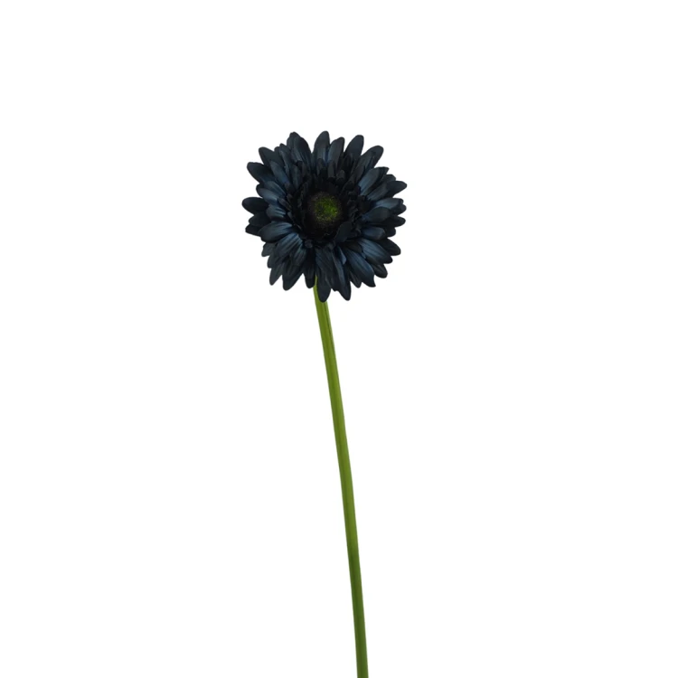Kwiat sztuczny, gerbera w kolorze niebiesko/czarnym 47 cm