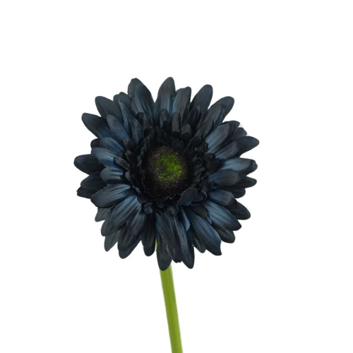 Kwiat sztuczny, gerbera w kolorze niebiesko/czarnym 47 cm