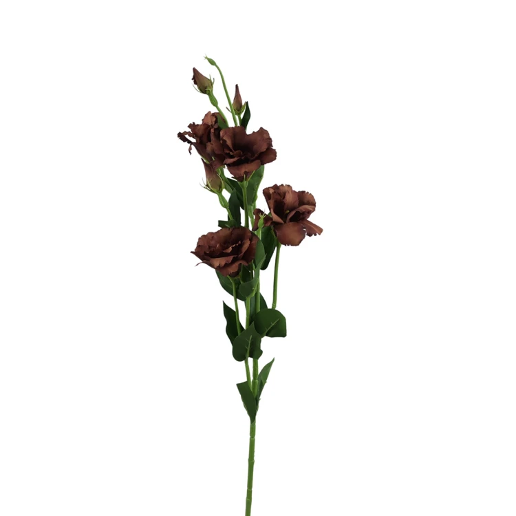 Sztuczna eustoma w kolorze czekoladowym 84 cm