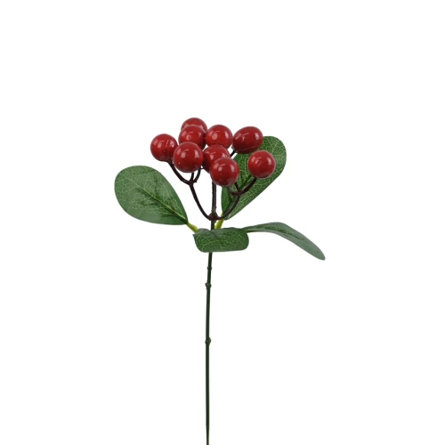 Sztuczny pik jarzębiny w kolorze czerwonym 34 cm