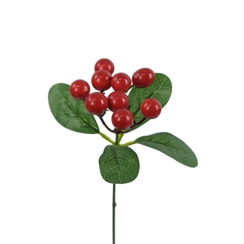 Sztuczny pik jarzębiny w kolorze czerwonym 34 cm