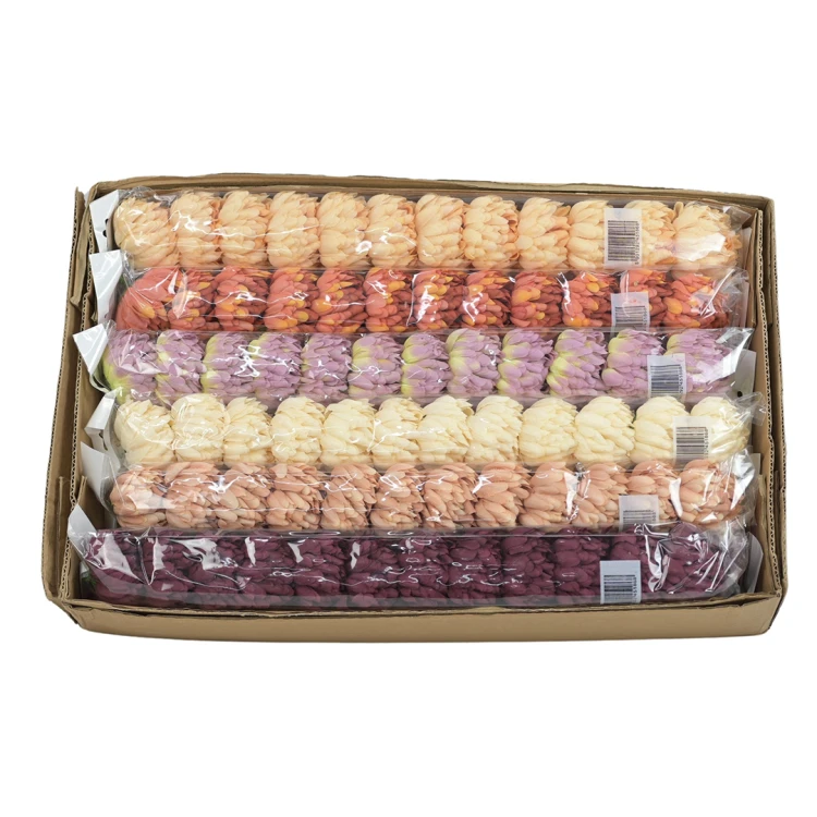 Karton sztucznej mini chryzantemy mix kolorów 8 cm mix 4