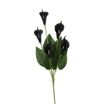 Sztuczna kalia x5 zestaw 4 sztuki w kolorze czarnym 90 cm