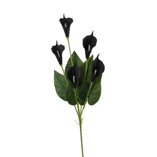 Sztuczna kalia x5 zestaw 4 sztuki w kolorze czarnym 90 cm