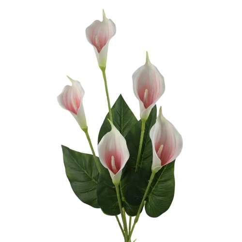 Sztuczna kalia x5 zestaw 4 sztuki w kolorze różowym 90 cm