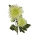 Sztuczna gałązkowa chryzantema w kolorze białym z zielonym środkiem 90 cm