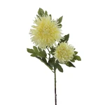 Sztuczna gałązkowa chryzantema w kolorze cytrynowym 90 cm
