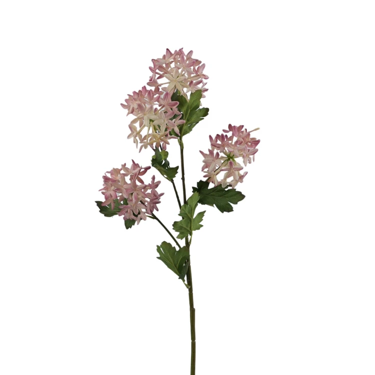 Sztuczna gałązka ozdobna x4 w kolorze różowym 68 cm