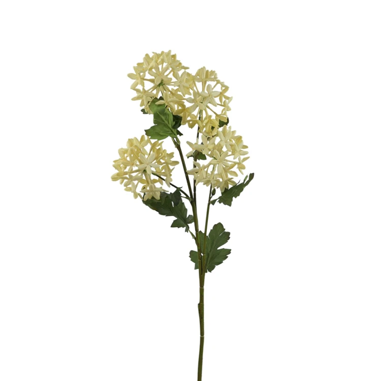 Sztuczna gałązka ozdobna x4 w kolorze białym 68 cm