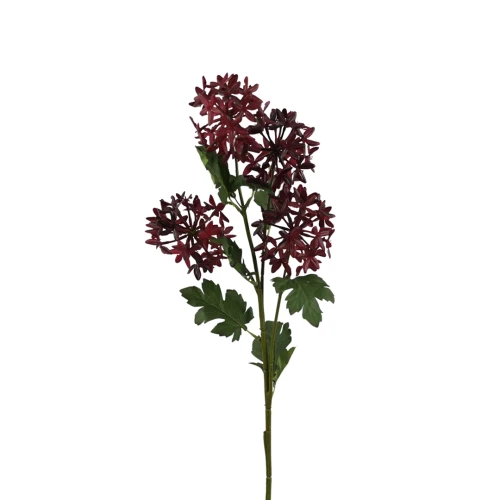 Sztuczna gałązka ozdobna x4 w kolorze bordowym 68 cm